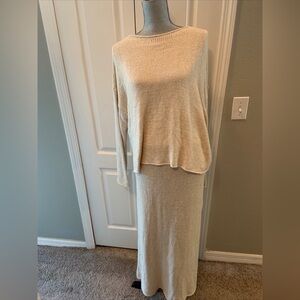 Free people ladies sweat & skirt set size large